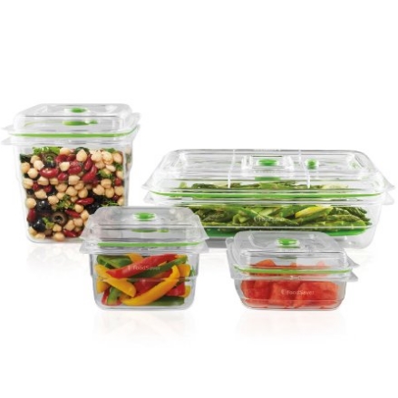 FoodSaver Vacuum Sealed Fresh Containers, 4-Piece Set, Crack/Shatter/Odor/Stain Resistant, BPA Free $32.00
