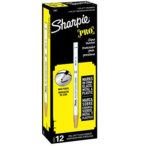 Sharpie 免削 蜡质白色 刻字笔，12支装，原价$11.99，现仅售$4.93