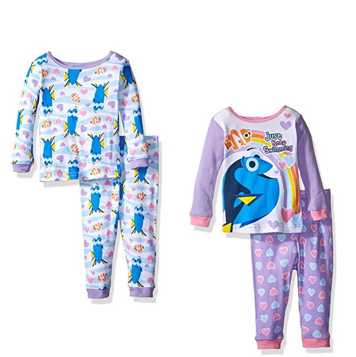 Disney Girls' Finding Dory Toddler 4-Piece Pajama Set only $7.76