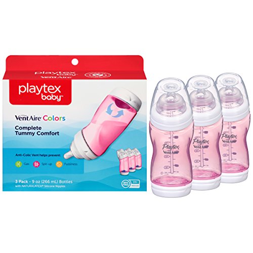 Playtex 倍儿乐 VentAire 防胀气奶瓶3个装，9oz容量，原价$18.99，现仅售$14.24
