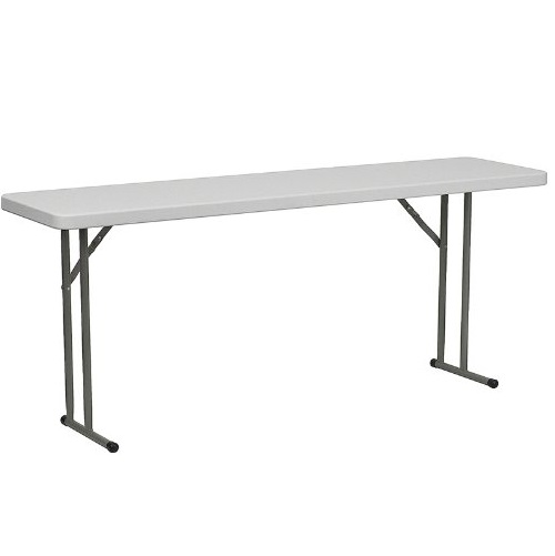Flash Furniture 18'' W x 72'' L Granite White Plastic Folding Training Table, Only $44.76