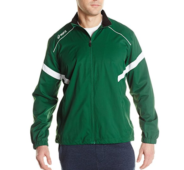 ASICS Men's Surge Warm-Up Jacket (Forest/White) only $9.88