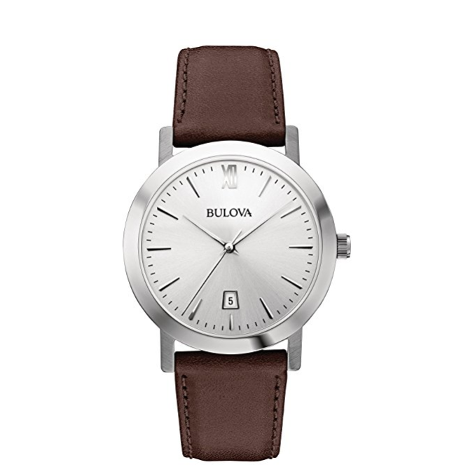 Bulova Men's Brown Strap Watch only $68.99