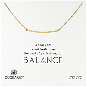 Dogeared Balance Curved Bar Necklace 18