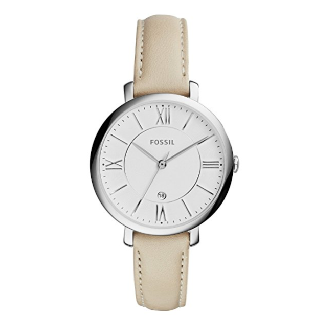 Fossil Women's ES3793 Jacqueline Stainless Steel Watch with Leather Band only $50.74