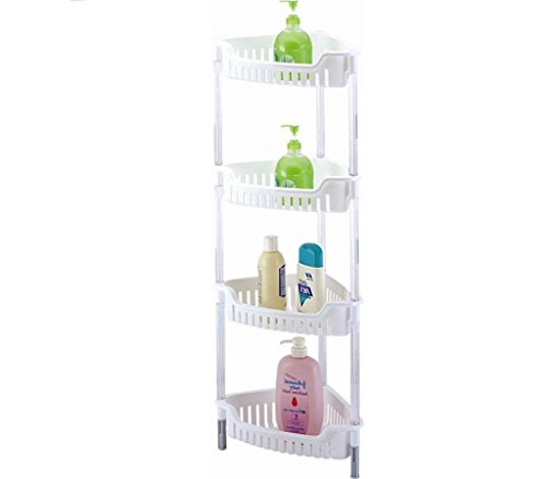 Above Edge AE3741 4 Tier Corner Storage Basket, White, Only $15.99, You Save $19.01(54%)