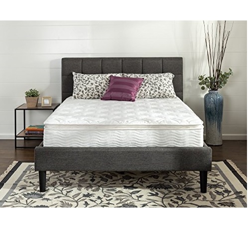 Zinus Sleep Master Ultima Comfort 10 Inch Pillow Top Spring Mattress, Queen, Only $189.30, You Save $49.70(21%)