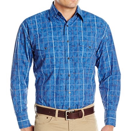 Wrangler Men's George Strait Troubadour Two Pocket Long Sleeve Woven Shirt $12.32 FREE Shipping on orders over $49