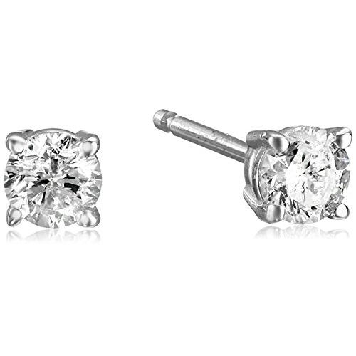 Amazon Collection 14k White Gold Round Cut Diamond Stud Earrings (1/3 cttw, K-L Color, I2 Clarity), Only $159.99, You Save $39.91(20%)