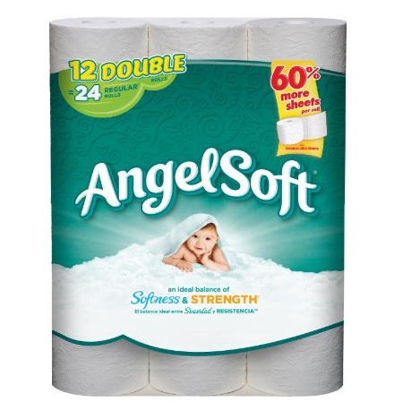 Angel Soft Toilet Paper, 12 Double Rolls, Bath Tissue, Only $4.99, You Save $2.01(29%)