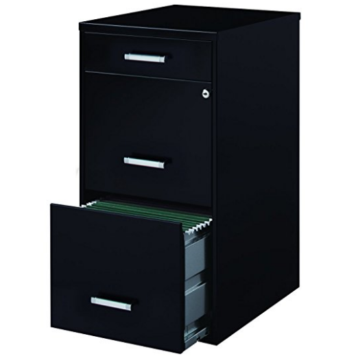 Space Solutions 3-Drawer File Cabinet, 18-Inch Deep, Black $70.90 FREE Shipping