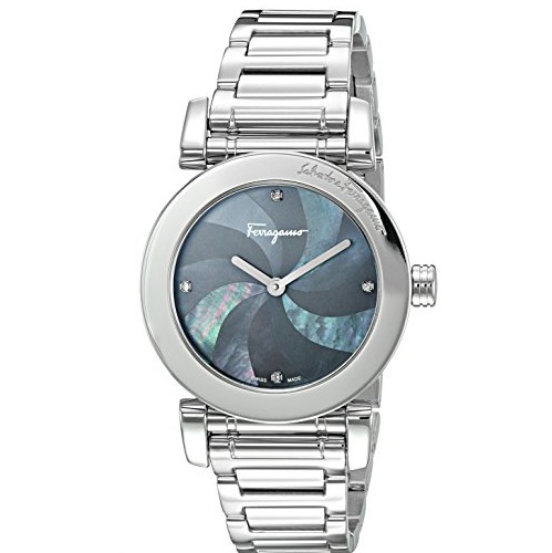 Salvatore Ferragamo Women's 'LADY' Quartz Stainless Steel Casual Watch, Color:Silver-Toned (Model: FP1750016), Only $598.00  You Save $598.00(40%)