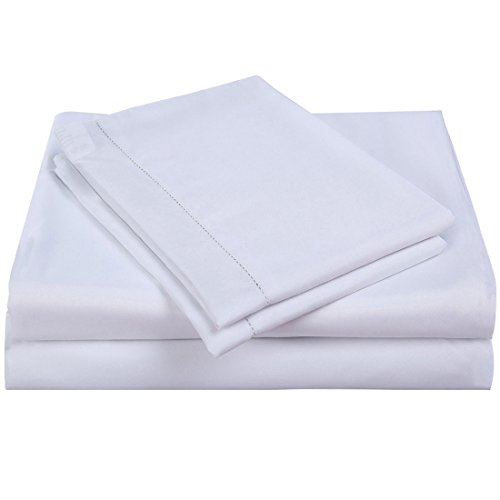 Balichun Microfiber Bed Sheet Set 4-Piece Sheets with 18-Inch Deep Pocket, Queen, White low to $18.82 after using discount code