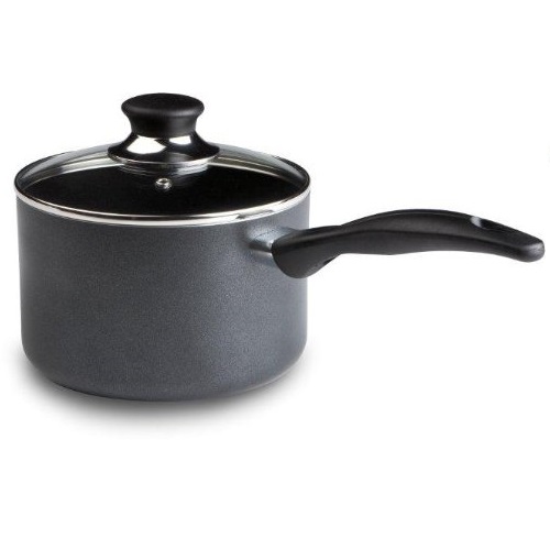 T-fal A85724 Specialty Nonstick Handy Pot Sauce Pan with Glass Lid, 3-Quart, Gray, onl$13.41