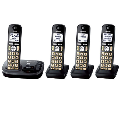 Panasonic KX-TGD224M Cordless Phone with Answering Machine- 4 Handsets, Only $69.95, You Save $30.00(30%)
