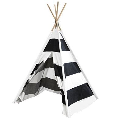 Heritage Kids Play Tent, Black and White Stripes $37 FREE Shipping on orders over $49