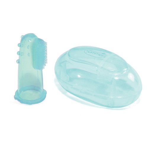 Summer Infant Finger Toothbrush with Case, Teal/White, Only $1.77