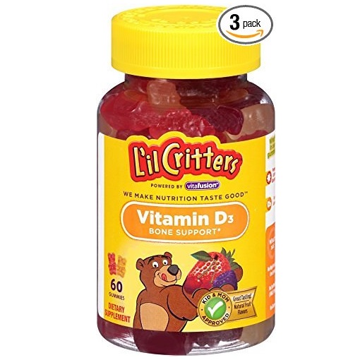 L'il Critters Vitamin D Gummy Bears, 60 count, Bottles (Pack of 3), only  $10.71, free shipping after clipping coupon and using SS