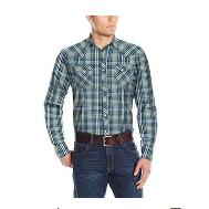 Wrangler Men's Long Sleeve Western Fashion Snap Shirt  $9.21