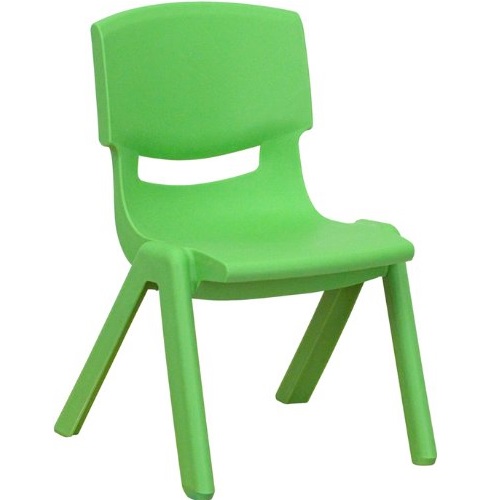 史低價！Flash Furniture 綠色塑料學生靠背椅，原價$19.06，現僅售$10.00