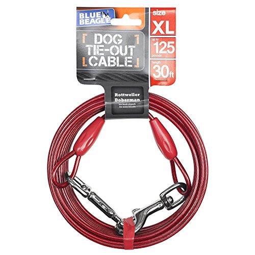 BV Pet Reflective Tie-Out Cable for Heavy dogs up to 125 Pound, 30-Feet, Only $10.99, You Save $5.00(31%)