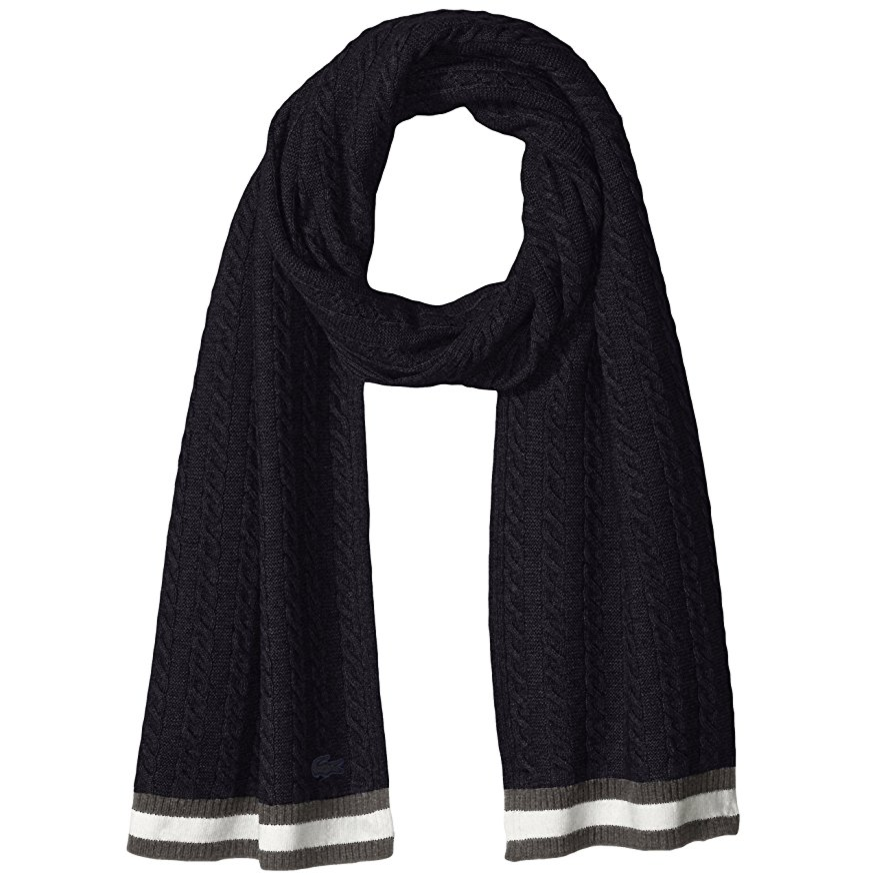 Lacoste Women's Cable Knit Stitch Knitted Scarf only $35.57