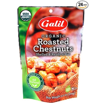 Galil 100% Organic Whole Roasted Chestnuts, 3.5-Ounce Bags (Pack of 24) $22.31