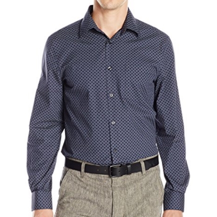 Perry Ellis Men's Regualr Fit Exclusive Mini Square Print Shirt $19.72 FREE Shipping on orders over $35