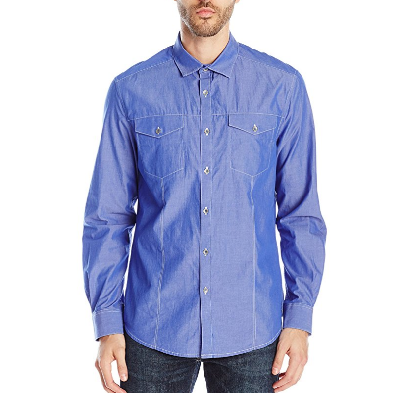 Kenneth Cole REACTION Men's Long Sleeve Woven Shirt only $7.93