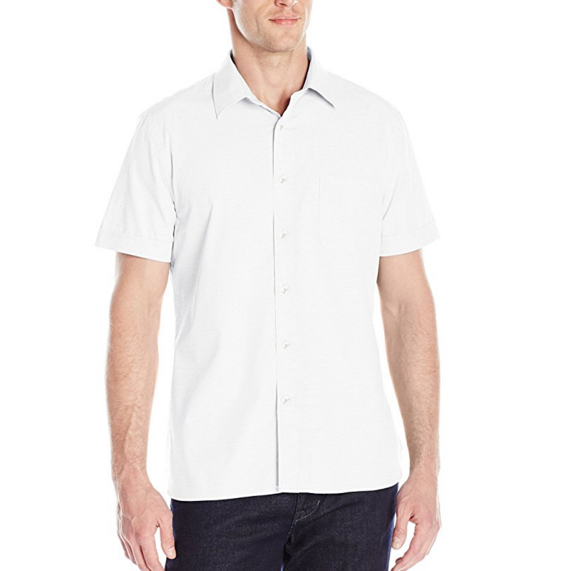 Perry Ellis Stripe男士短袖襯衫, 現僅售$8.77