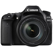 Canon EOS 80D Digital SLR Kit with EF-S 18-135mm f/3.5-5.6 Image Stabilization USM Lens (Black) $1,168.95