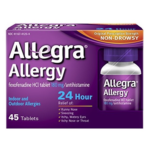 Allegra 24 Hour Allergy Relief, 180 mg, 45-Count, Only $20.70, free shipping after using SS
