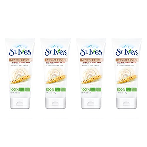 史低价！St.Ives 圣艾芙 燕麦精华面部磨砂膏，6oz/支，共4支，原价$20.99，现仅售$11.36，免运费