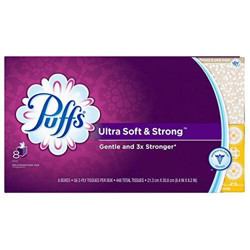 Puffs Facial Tissues, Ultra Soft & Strong Facial Tissues, 24 Cubes, 56 Tissues per Cube, Only $23.80, free shipping after clipping coupon and using SS