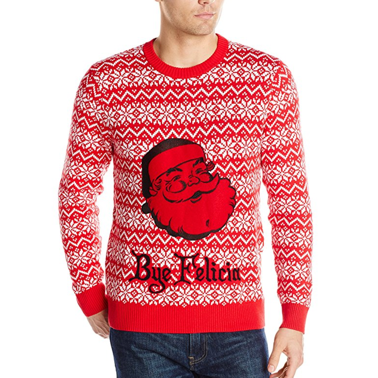 Alex Stevens Bye Felicia Ugly Christmas 男士毛衣,現僅售$4.92