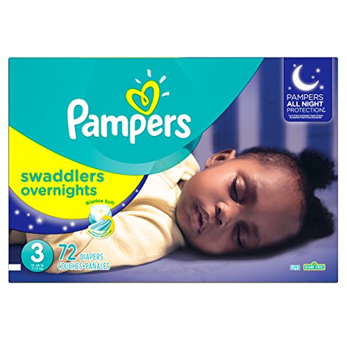 Pampers Swaddlers Overnights Diapers Size 3, 72 Count, Only $16.43, free shipping after clipping coupon and using SS