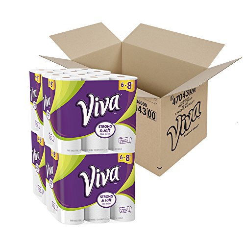 Viva  Paper Towels厨房用纸，大卷，24卷，原价$28.99，现点击coupon后仅售$21.74，免运费