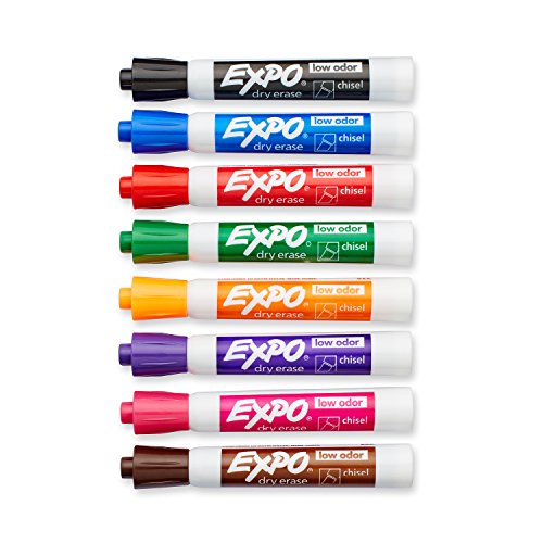 EXPO Low-Odor Dry Erase Set, Chisel Tip, Assorted Colors, 8-Piece, Only $5.99