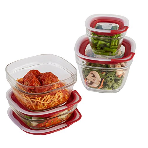 Rubbermaid Easy Find Lids Glass Food Storage Container, 8-piece Set (2856008), Only $19.71 after clipping coupon