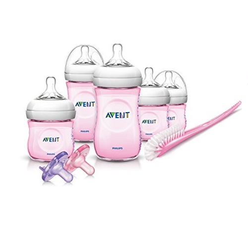 Philips Avent Natural Infant Baby Bottle Starter Set, Pink, Only $26.76, You Save $28.23(51%)