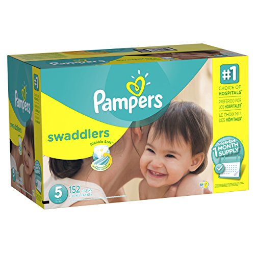 仅限Prime会员！Pampers Swaddlers 帮宝适5号婴儿尿布152片，原价$59.99，现仅售$17.91，免运费