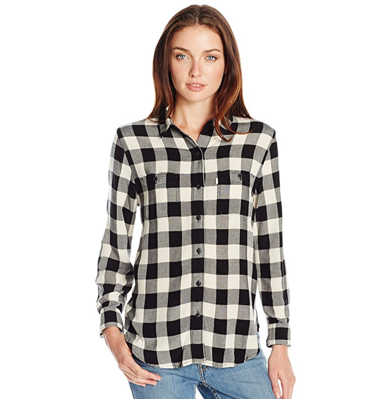 李维斯 Levi's Workwear Boyfriend Shirt 女款格子休闲衬衫, 现仅售$8.73