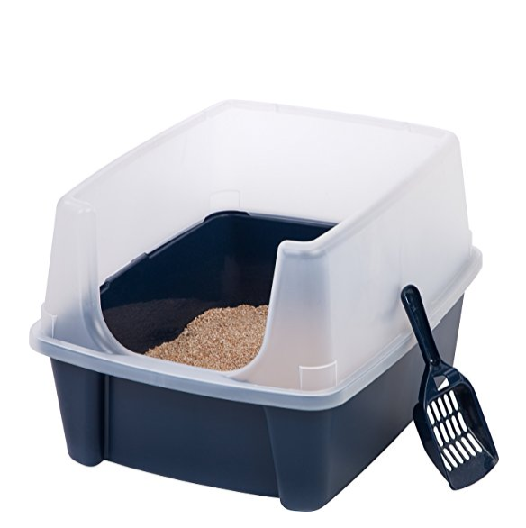 IRIS Open Top Cat Litter Box Kit with Shield and Scoop only $6.19