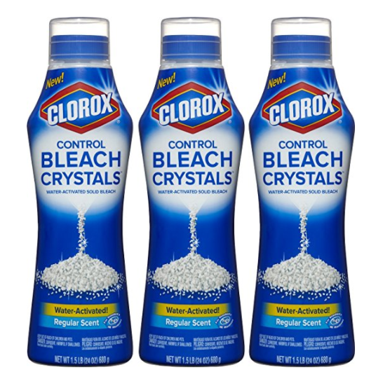 Clorox Control Bleach 漂白劑顆粒, 普通版 24盎司3瓶(共72盎司), 現點擊coupon后僅售$6.84, 免運費