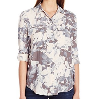 Calvin Klein Jeans Women's Muted Print Utility Shirt $17.59 FREE Shipping on orders over $35