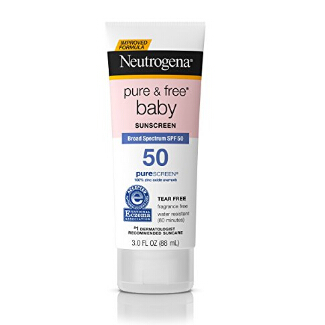 Neutrogena Pure & Free 嬰兒防晒乳SPF 50 無淚無味配方 3支x3oz  3支$11.54包郵