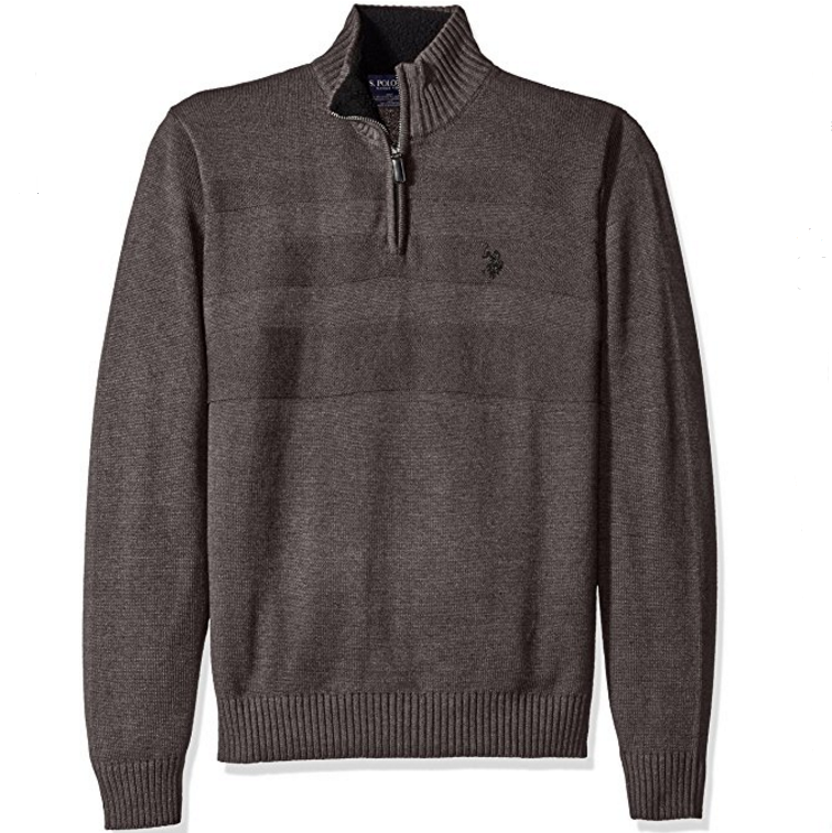 U.S. Polo Assn. Men's Textured Chest 1/4 Zip Sweater $10.55 FREE Shipping on orders over $35