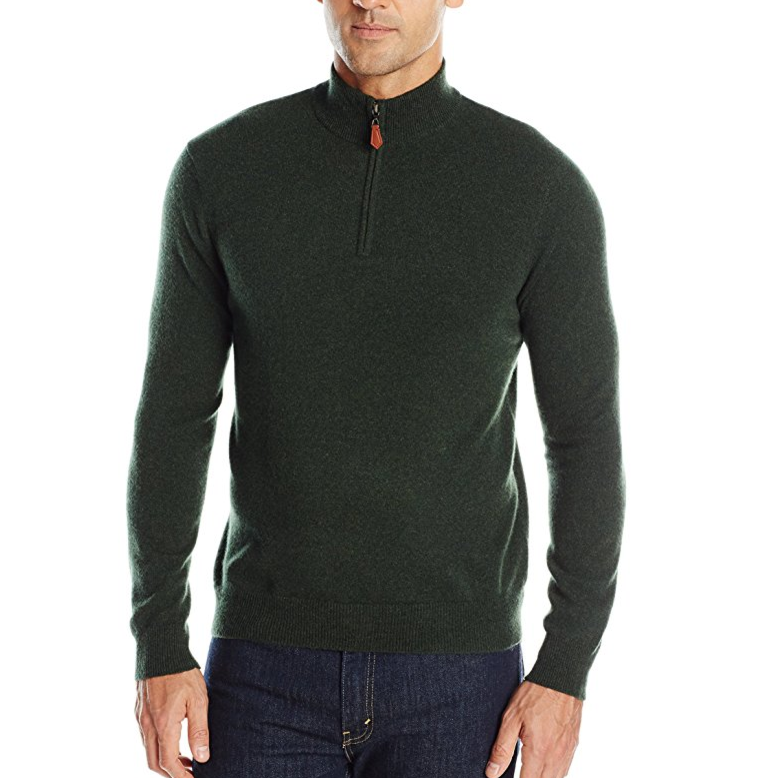 Williams Cashmere Men's 100% Solid Quarter Zip Sweater only $51.46