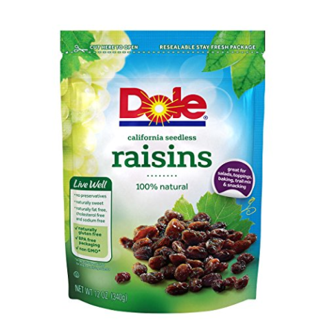 Dole California Seedless Raisins, 12 Ounce ONLY $3.92