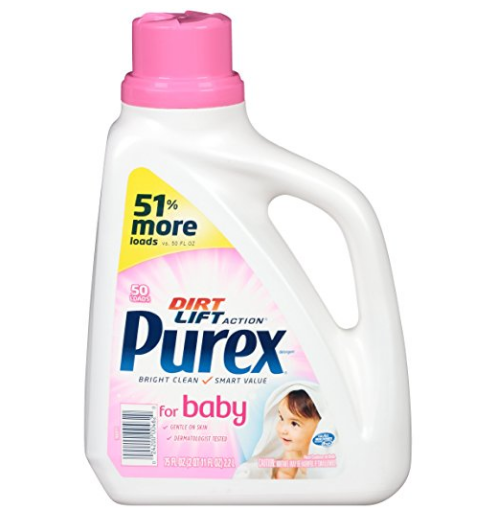 Purex Liquid Laundry Detergent, Baby, 75 oz (50 loads) only $3.25